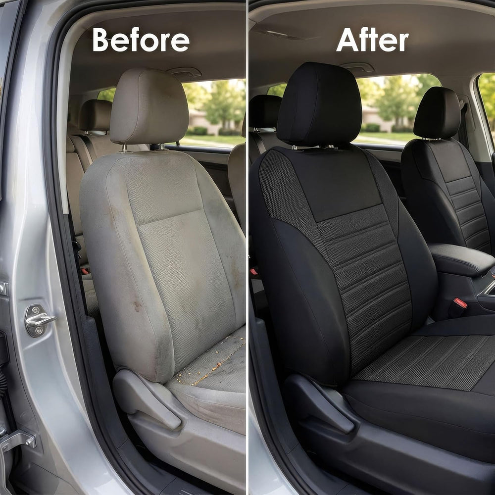 FH Group Automotive Car Seat Covers Full Set Premium 3D Air Mesh Front Seat C...