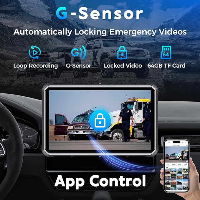 Portable Apple Carplay Screen for Car, Secure Strong Bracket, Navigation