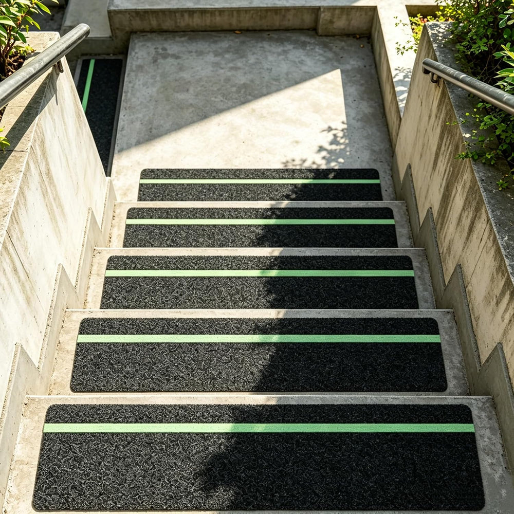 10pcs 8" x 32" Anti Slip Stair Treads with Glow in The Dark Strips,...