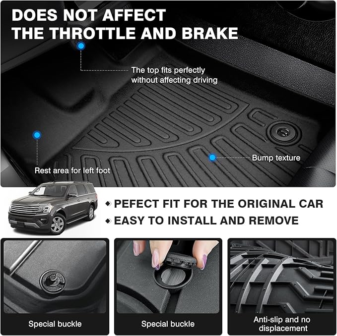 Powerty Floor Mats for 2018-2024 Ford Expedition