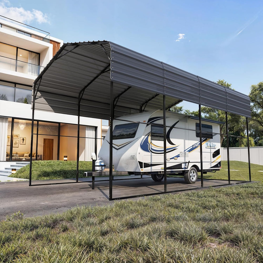 EROMMY 14x20x13 FT RV Metal Carport, Heavy Duty Galvanized Steel Roof Shelter...