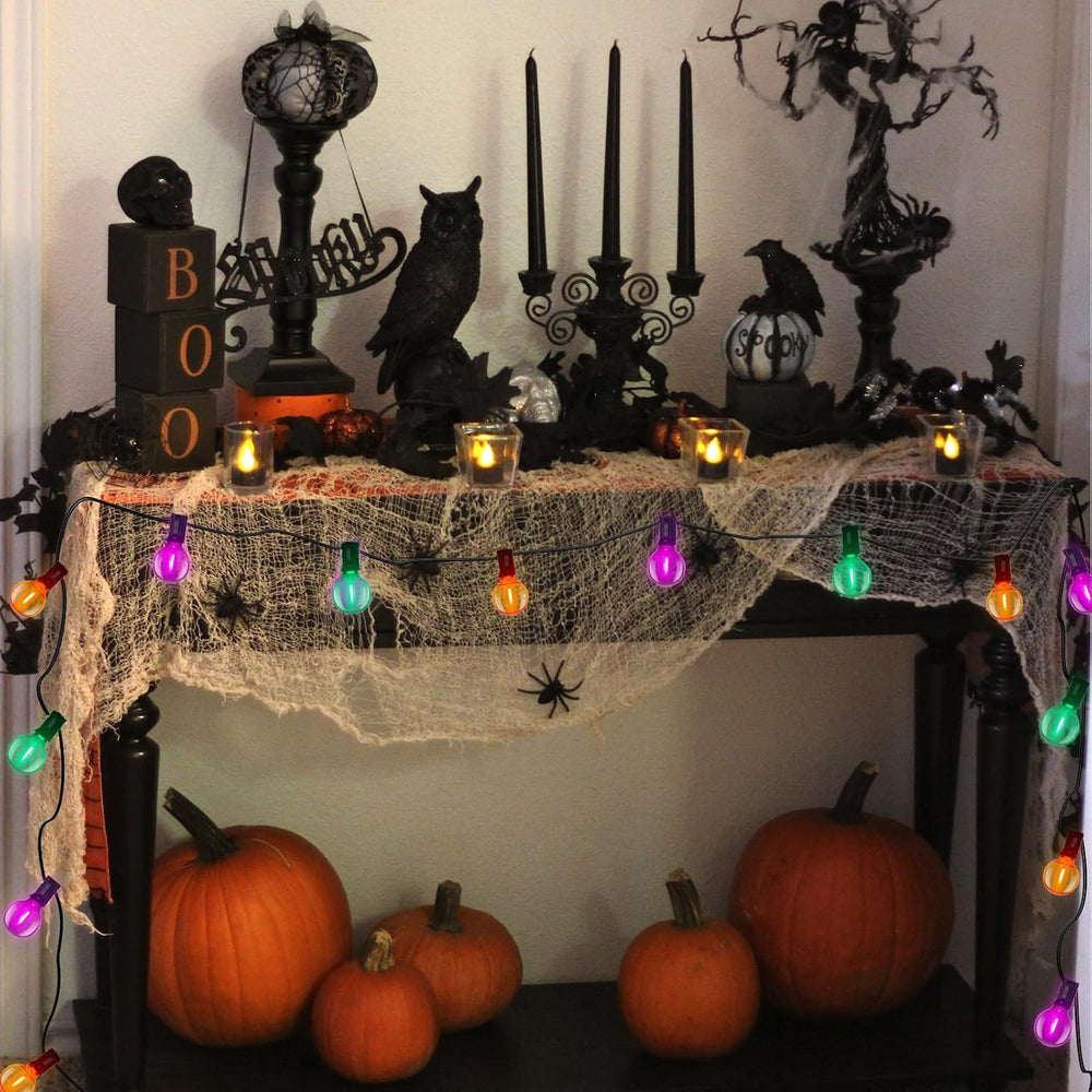 SUNSGNE 25FT Globe Outdoor Halloween String Lights G40 LED String Lights with...