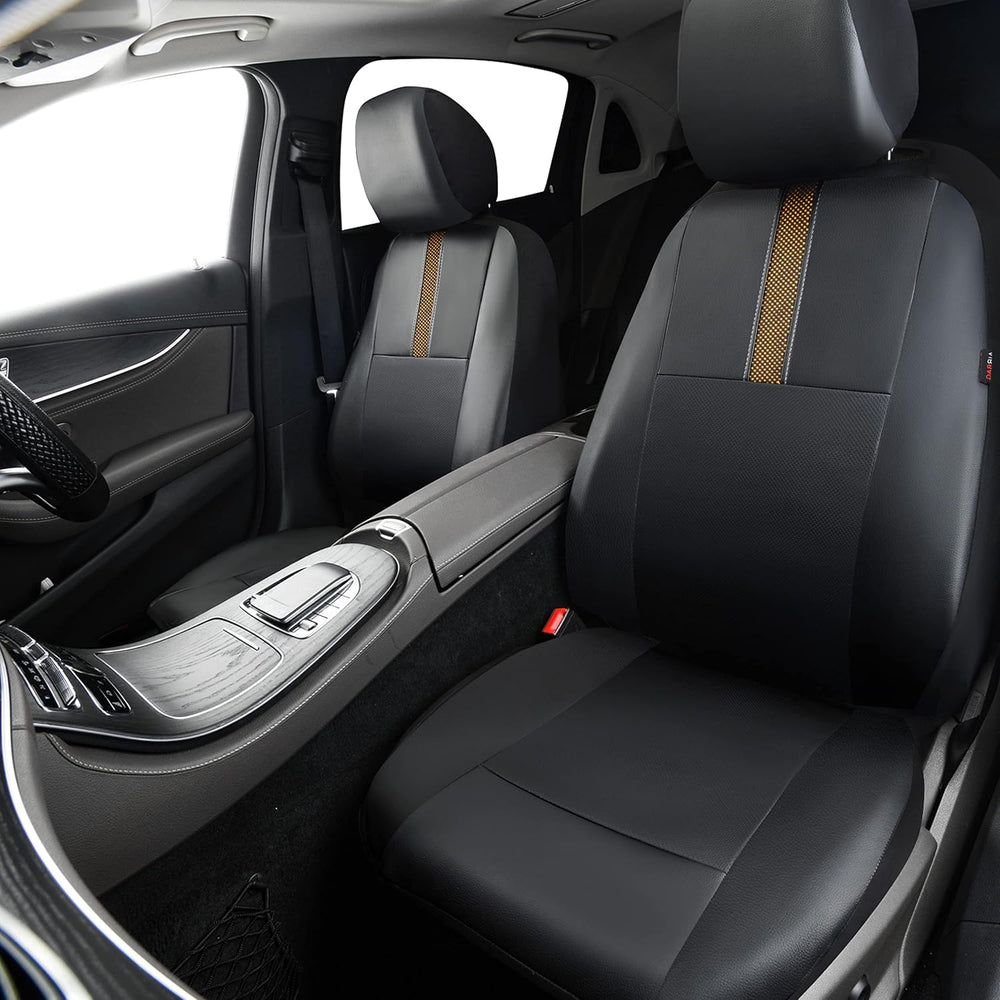CAR-GRAND Faux Leather Car Seat Covers Full Set, Breathable Automotive Front ...