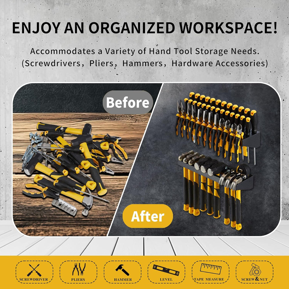 Wall Mount Hand Tool Organizer, Screwdriver Organizer, Pliers Holder, Hammer ...