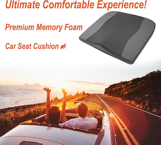 Car Seat Cushion, Comfort Memory Foam Car Cushions