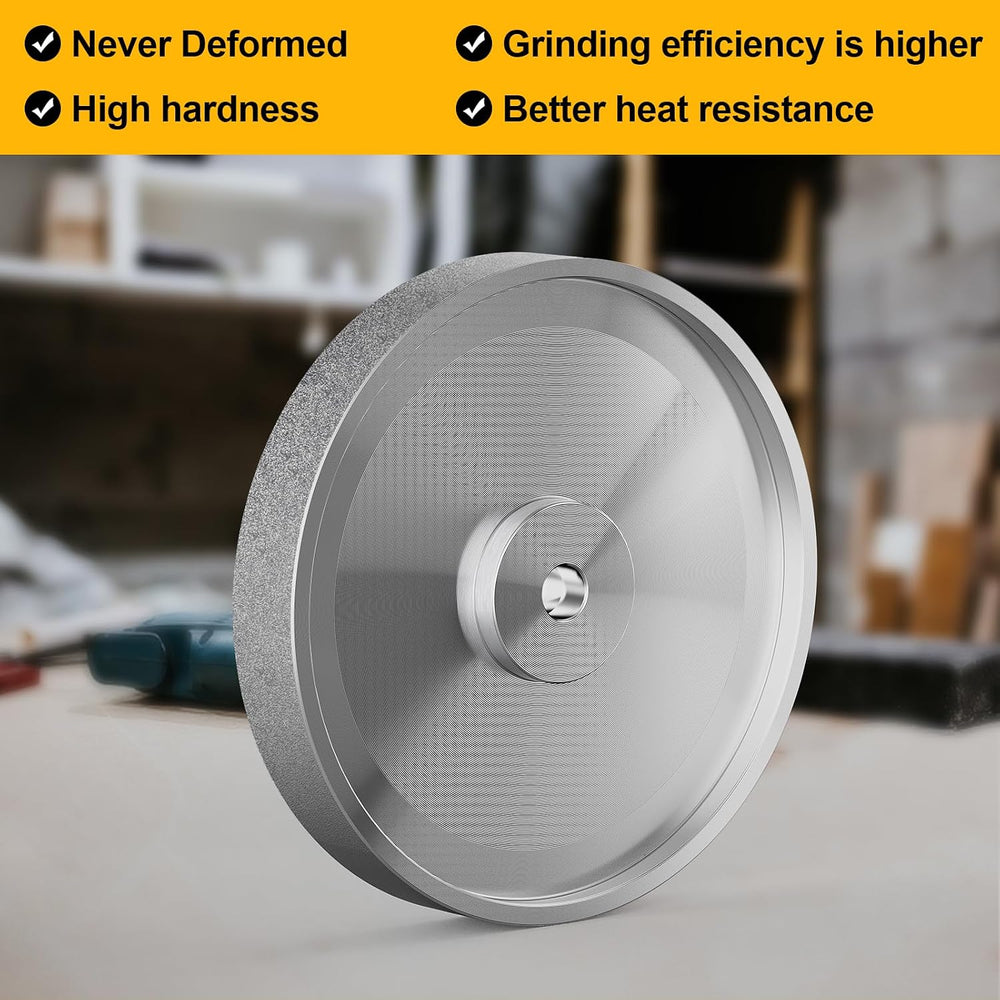 CBN Grinding Wheel 8 inch, Dia x 1 Inch Wide x 5/8" Arbor, Suitable for ...