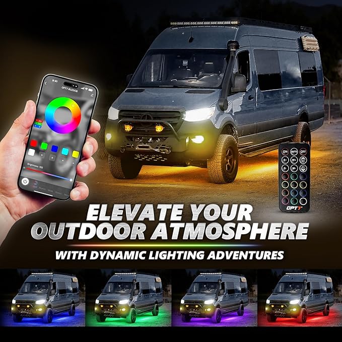 OPT7 Aura Pro Underglow Lights for Class B & B+ RV Motorhomes