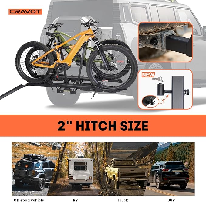 CyberRack S2 Ebike Rack, 300 lbs Capacity Foldable Bike Racks