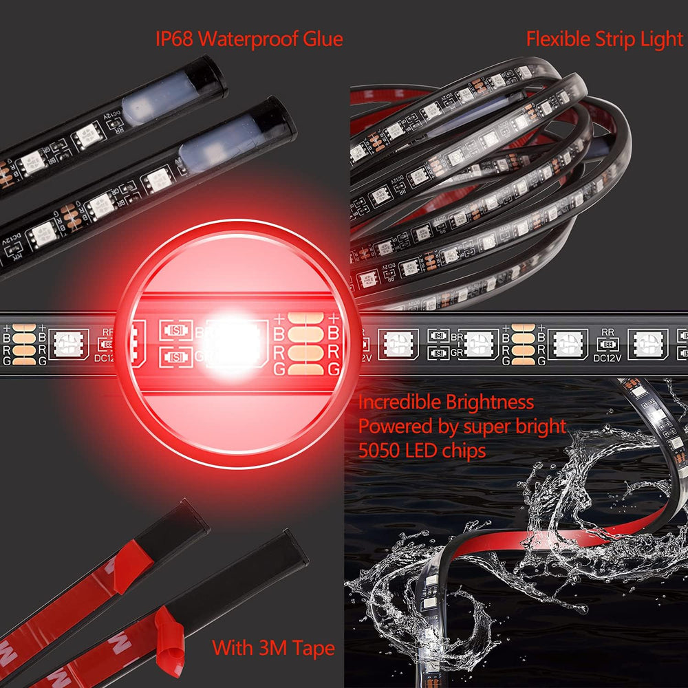 Underglow Kit for Car, Led Underglow Lights with App and Remote Control, 16 M...