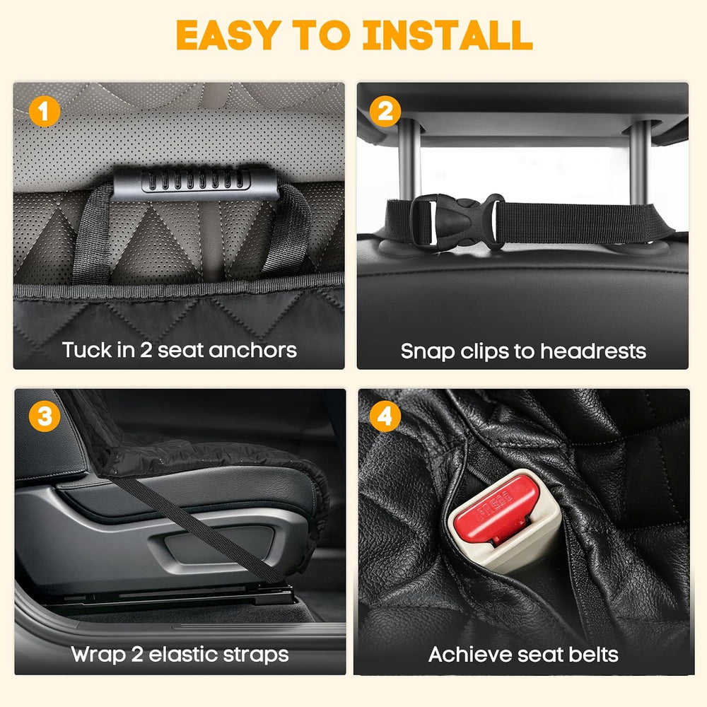 Waterproof Scratchproof Pet Bench Seat Covers for Cars, SUVs