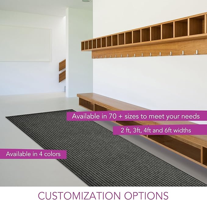 iCustomRug Spartan Weather Warrior Indoor/Outdoor Utility Ribbed Carpet Runner