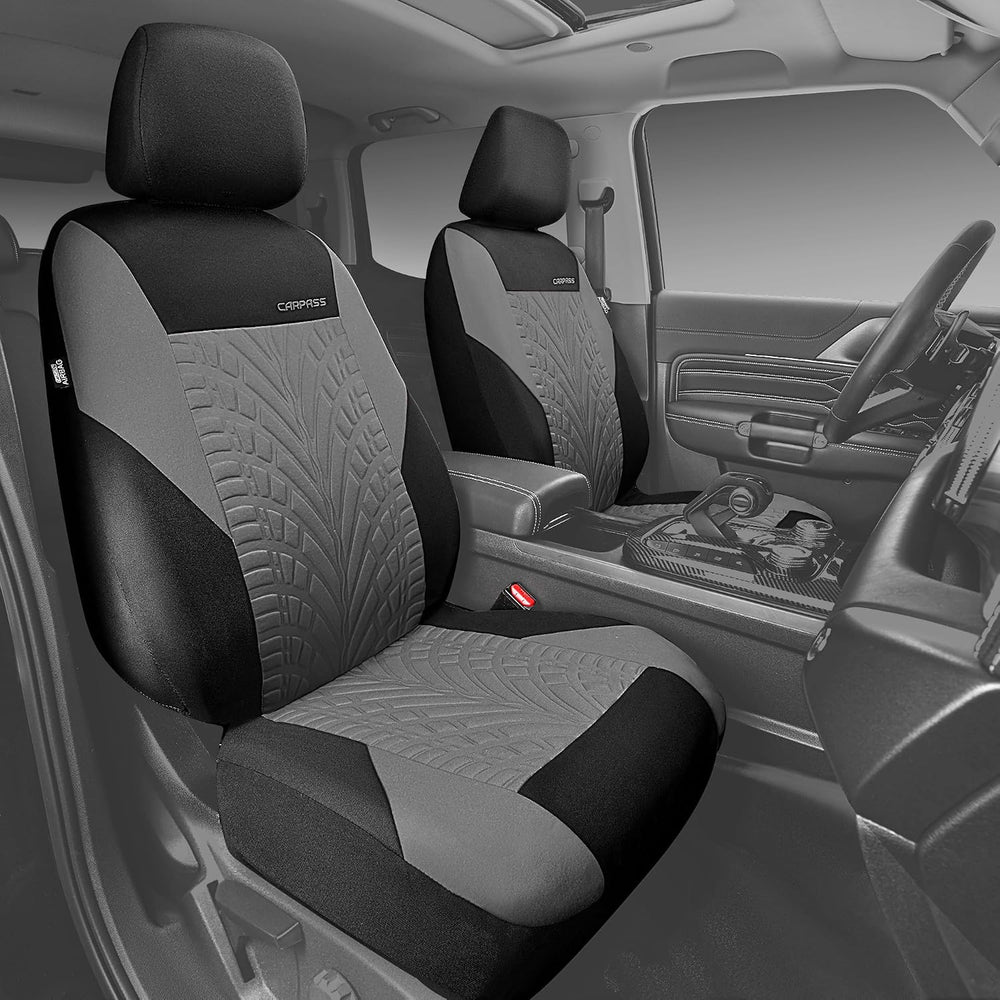 CAR PASS Car Seat Covers Full Sets, Front & Split Rear Bench for Car, 3D ...