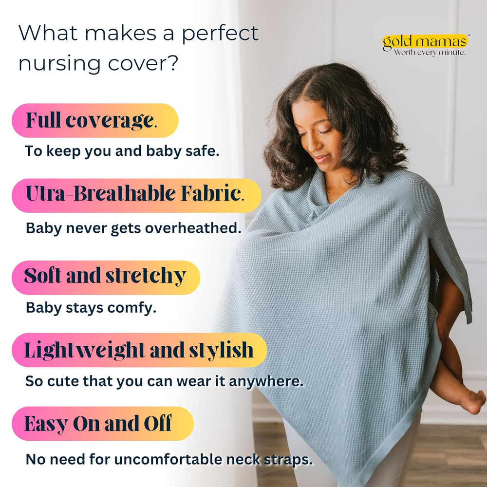 Gold Mamas Breathable Nursing Cover for Breastfeeding