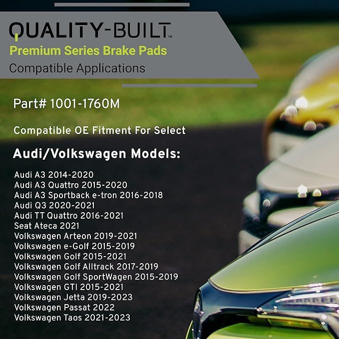 Premium Semi-Metallic Front Brake Pads Compatible