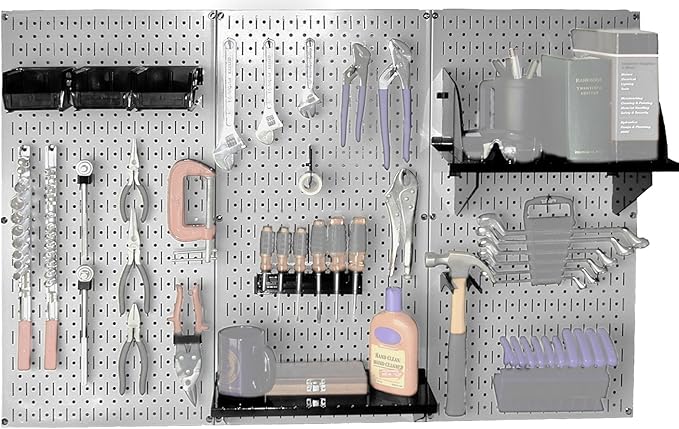 Wall Control Metal Pegboard and Accessory Kit