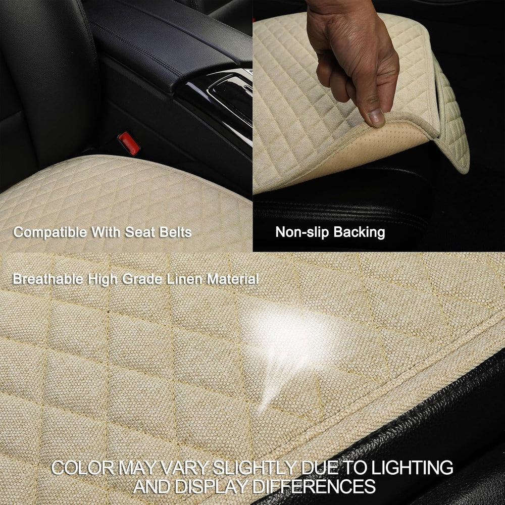 West Llama Linen Car Seat Covers,Bottom Seat Covers for Cars Include 1 Pair F...