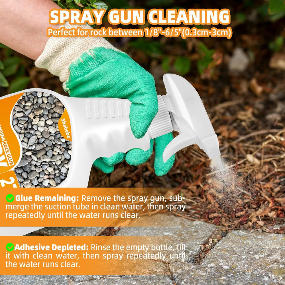 Rock Glue for Landscaping with Sprayer 54oz, Ready-to-Use Mulch & Gravel ...