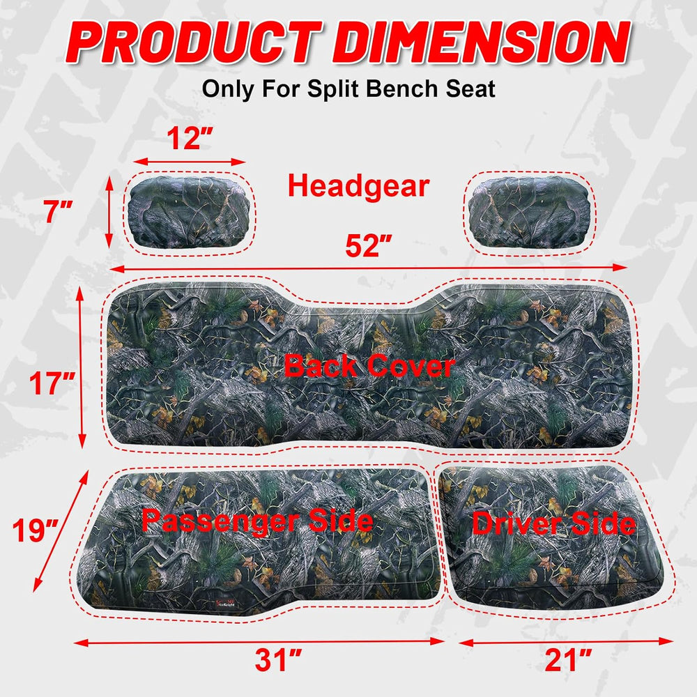 StarknightMT Full Back Seat Covers with Headrest Covers Compatible with Polar...