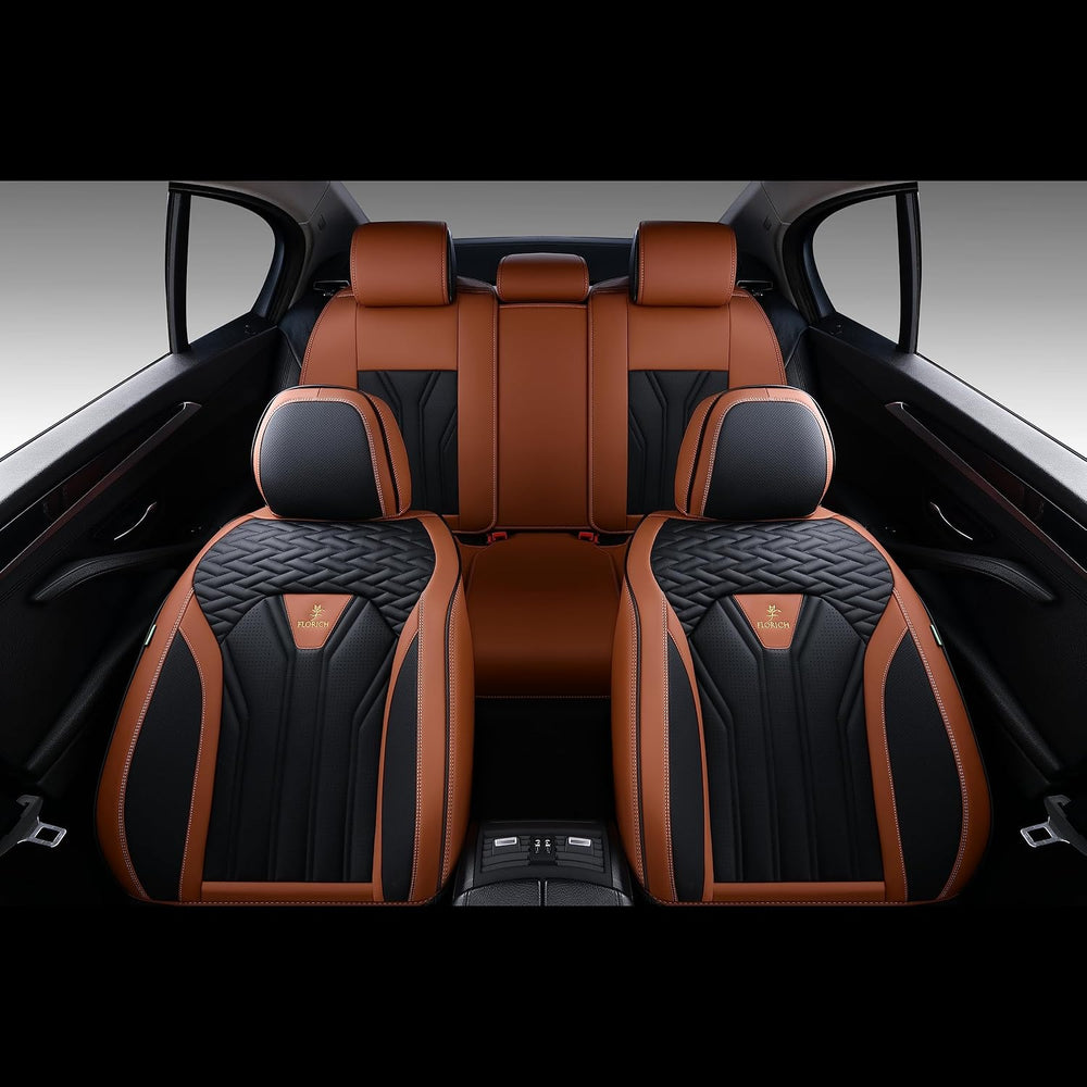 FLORICH Leather Seat Covers, Seat Covers Full Set, Car Seat Protectors 5 Seat...