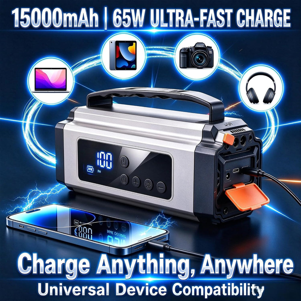 9000A Jump Starter with Air Compressor, 10-in-1 Portable Car Battery Booster ...