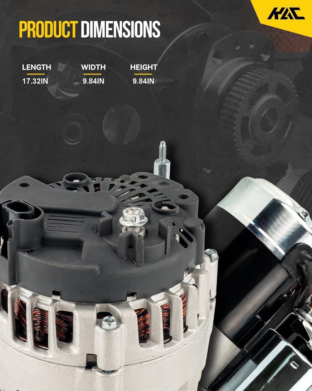 KAC 100 Amp Alternator 13706 Replacement For AVALON 1998-2003 3.0L Replace 33...