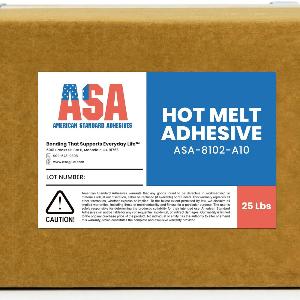 ASA Clear Hot Glue Sticks 7/16" x 10", High Temp, 25 lb Box, 483 Ct