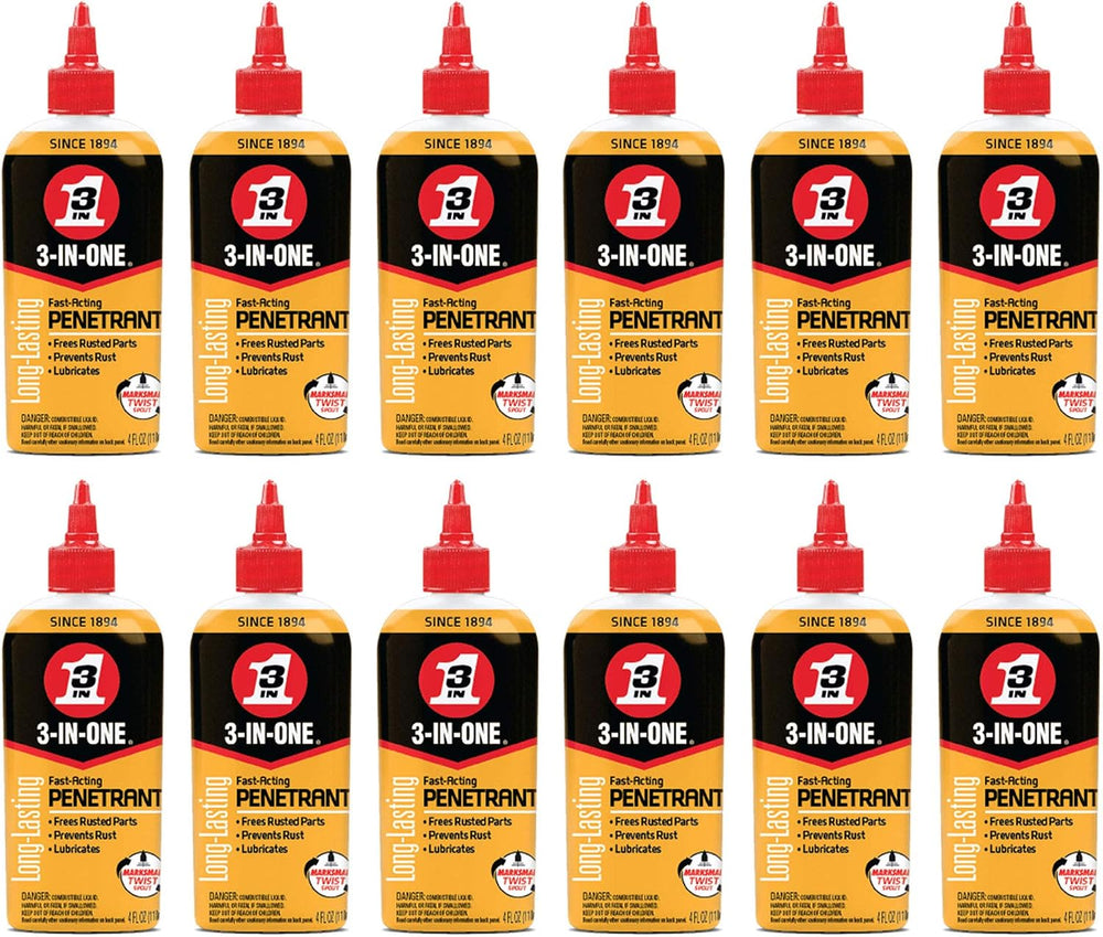 3-IN-ONE Fast-Acting Penetrant Drip Oil, 4 OZ [12-PACK]