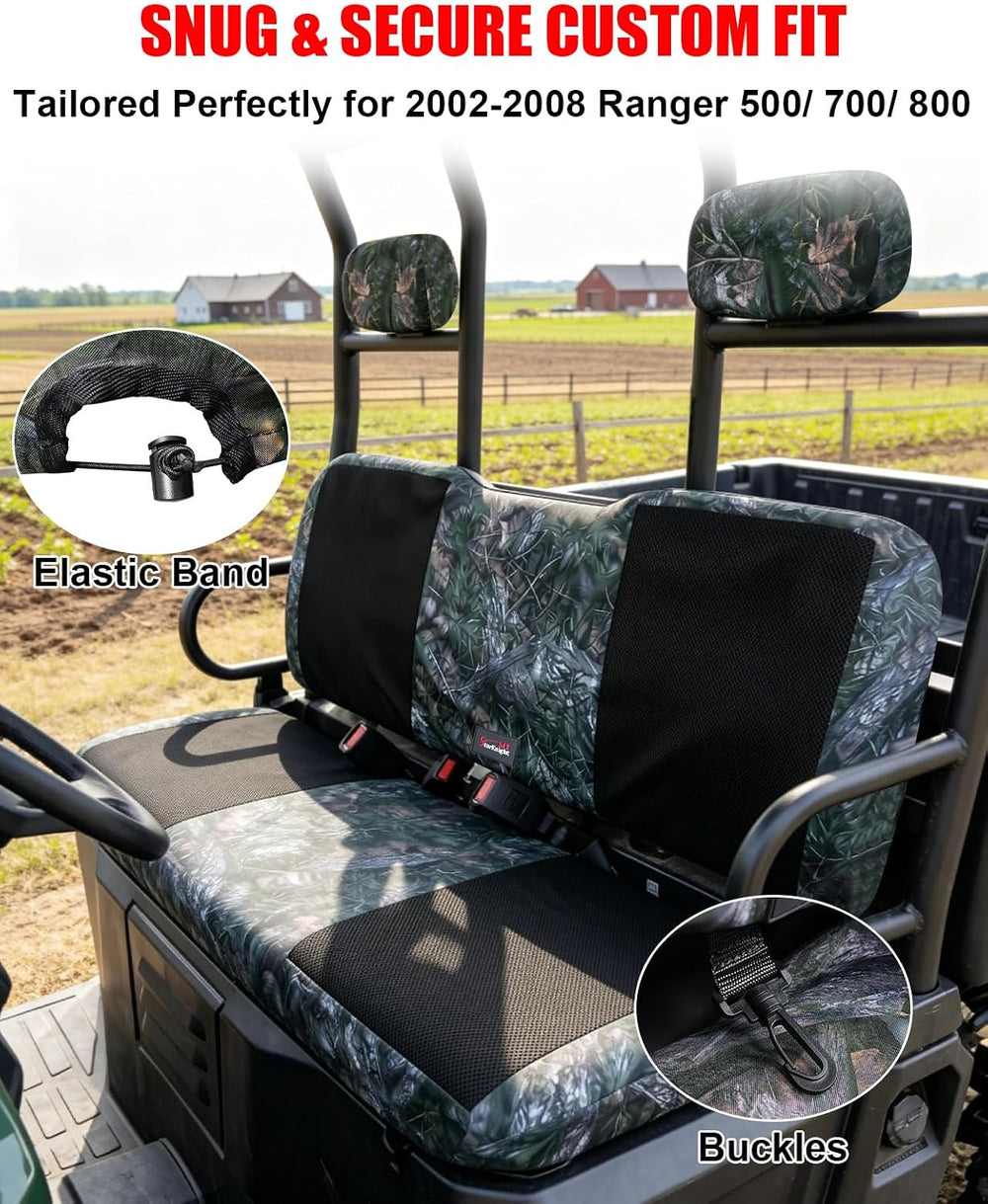 StarknightMT Camo Seat Covers Compatible with 2002-2008 Polaris Ranger 500 70...