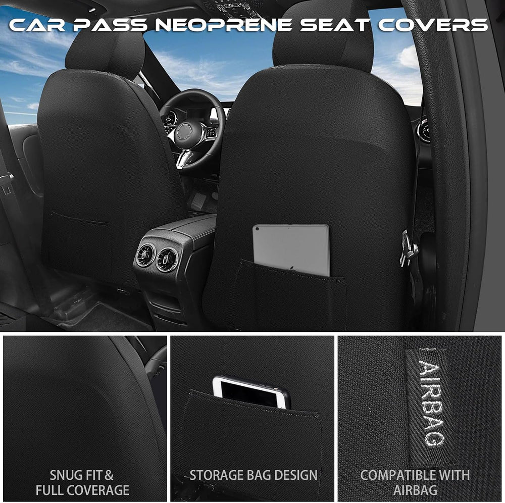 CAR PASS Waterproof Car Seat Covers Front Seats,Neoprene Seat Covers 3D Tyre ...