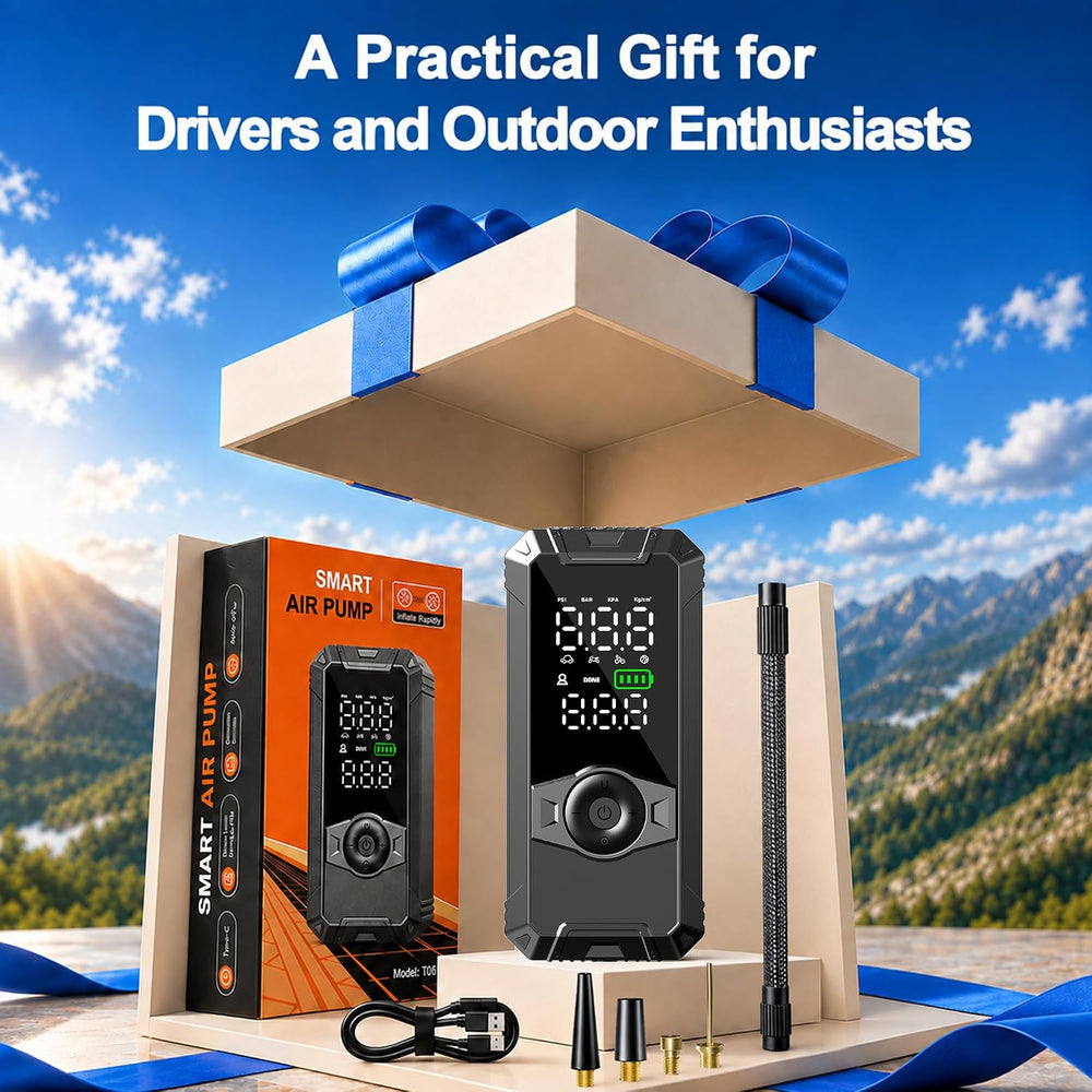 T06 Portable Car Tire Inflator, 4X Faster 150 PSI Air Compressor