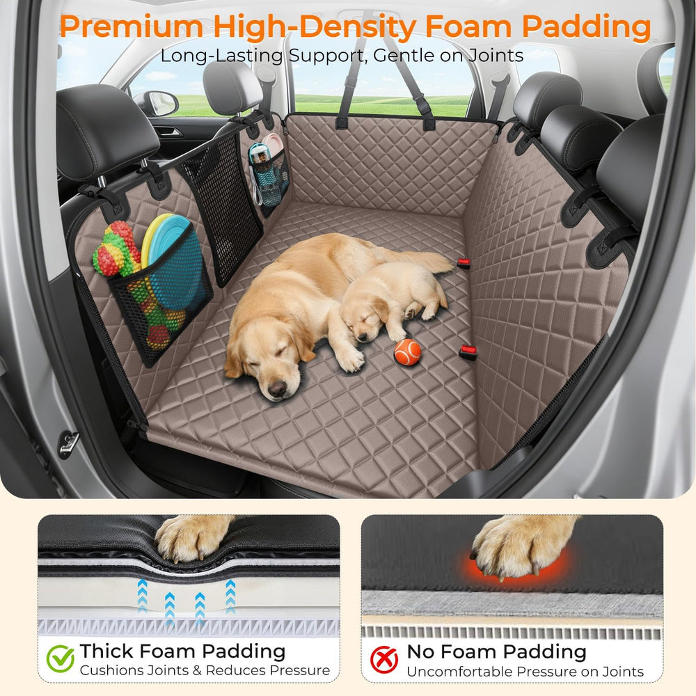 URPOWER Back Seat Extender for Dogs, Large Hard Bottom Dog Car Seat Cover