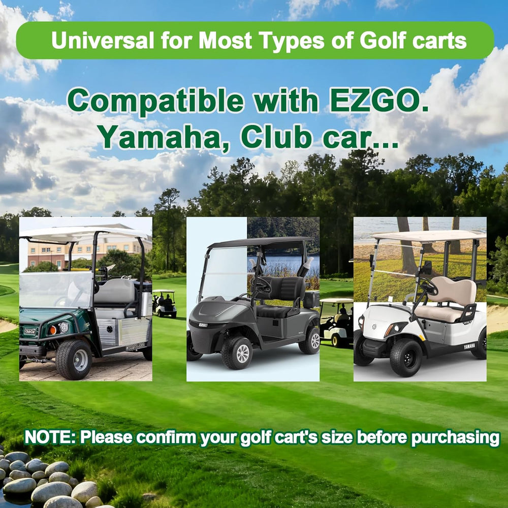 Golf Cart Seat Cover, Universal Bench Seat Cover with Storage Pockets, Non-Sl...