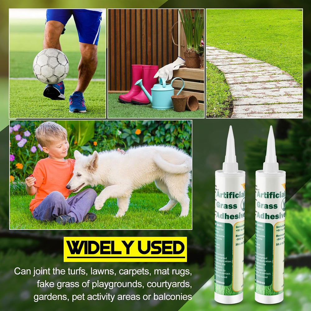 Threlaco 12 Tubes Artificial Grass Turf Glue 10 oz Seam Adhesive Synthetic