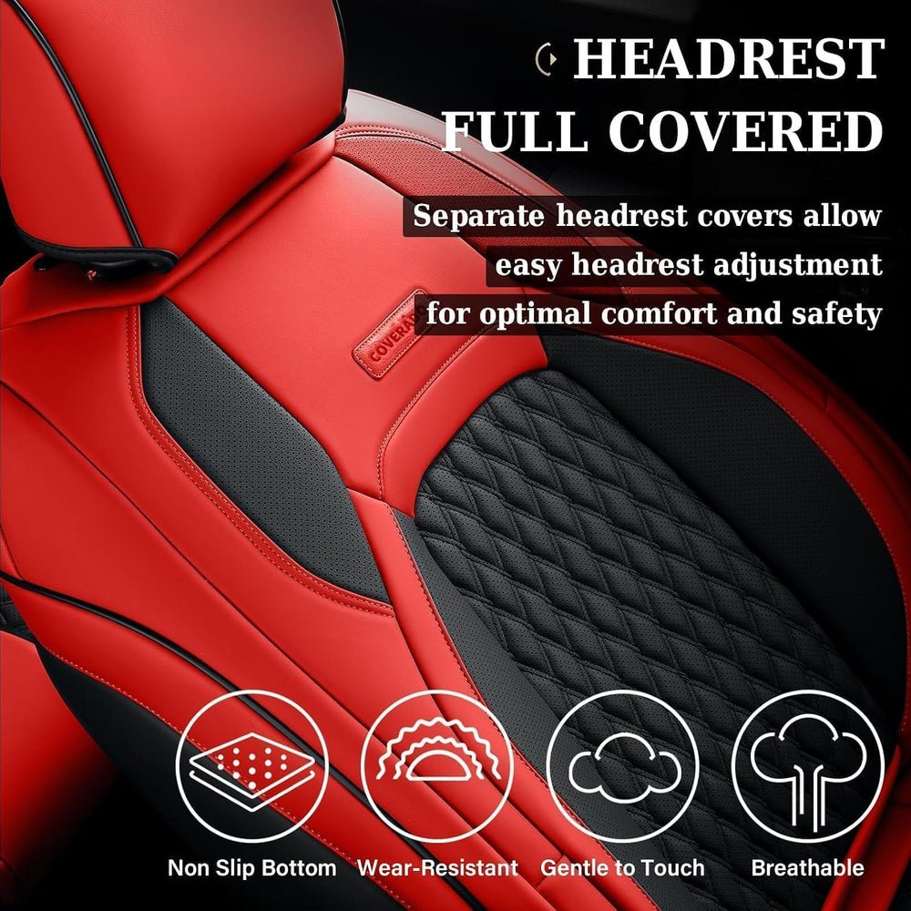 Coverado Car Seat Protector Leather Seat Covers Full Set, Custom Fit for Silv...