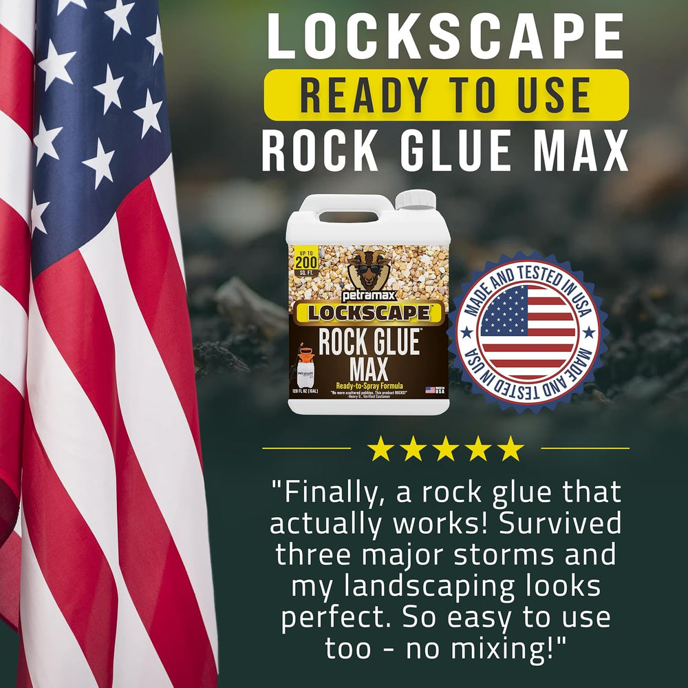 PetraMax Lockscape Ready to Use Rock Glue for Landscaping 4 Gallon USA-Made