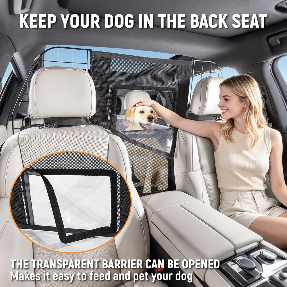 Dog Car Seat Cover for Back Seat,Hard Bottom Seat Extender for Dog,L