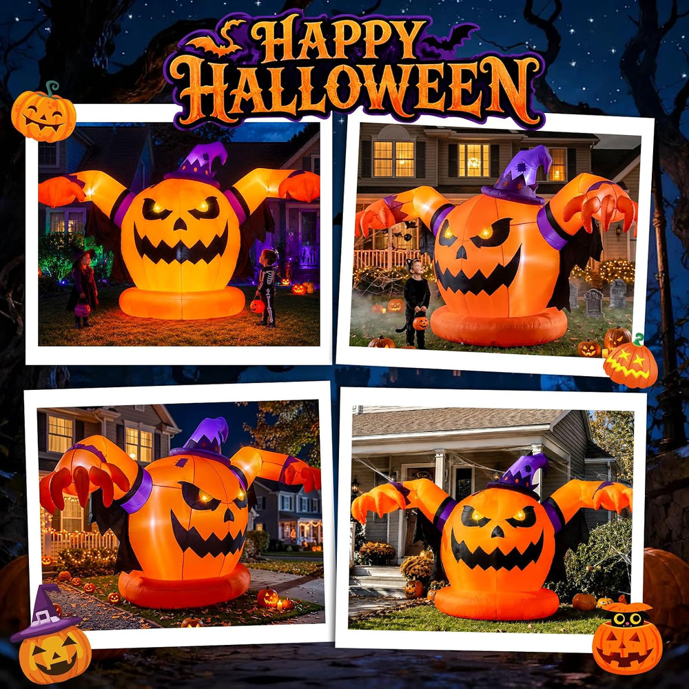 12.2 FT Halloween Inflatables Decorations Outdoor - Giant Pumpkin Blow Ups