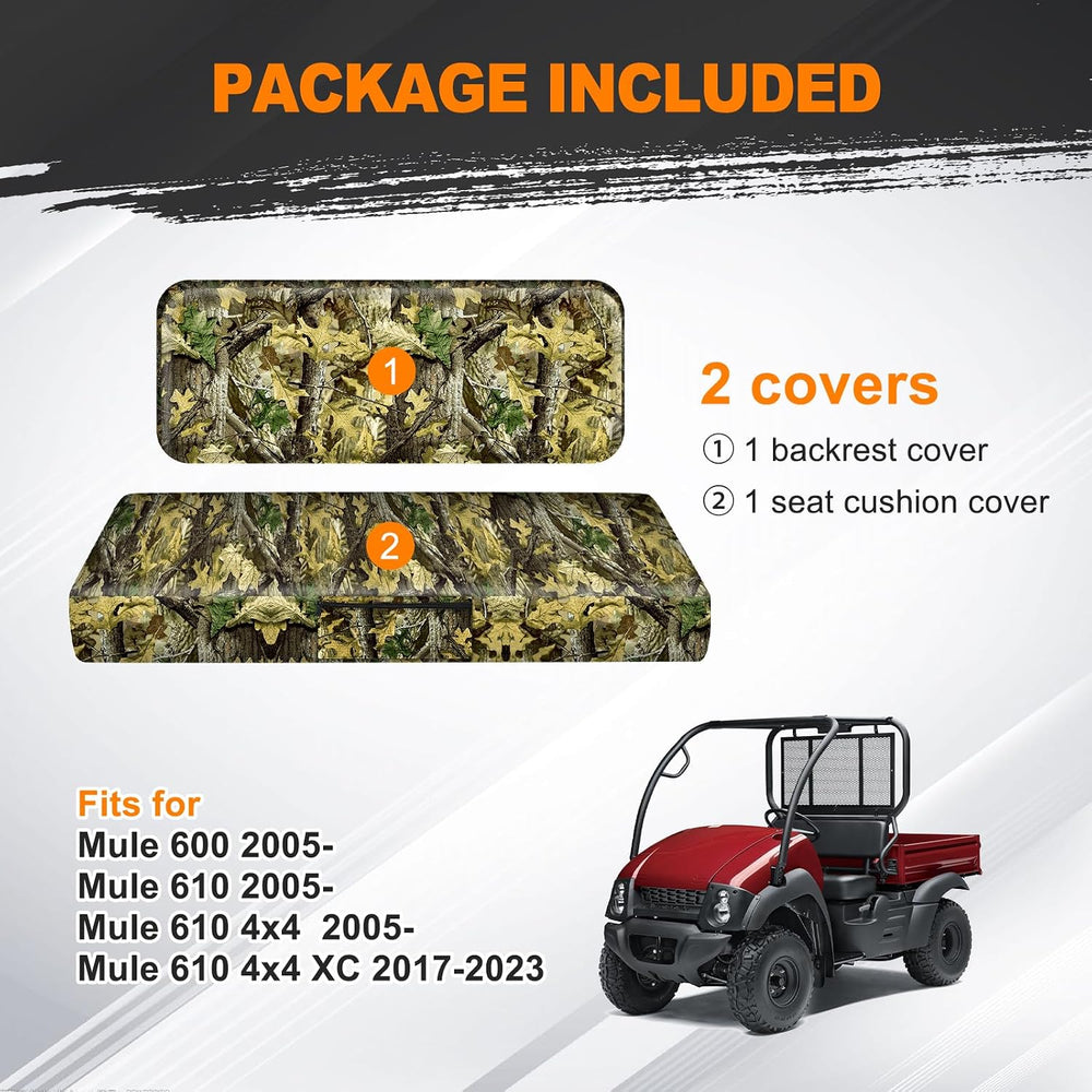 BORDAN UTV Waterproof Seat Cover for Kawasaki Mule 600 610 2005-2016 Mule SX ...