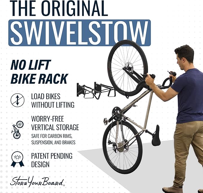 StoreYourBoard SwivelStow Road & Gravel Bike Storage 2 Pack – Heavy Duty ...