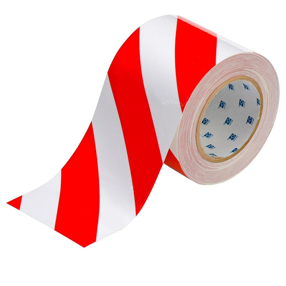 Brady 104378 ToughStripe Nonabrasive Diagonal Stripes Floor Marking Tape, 100...