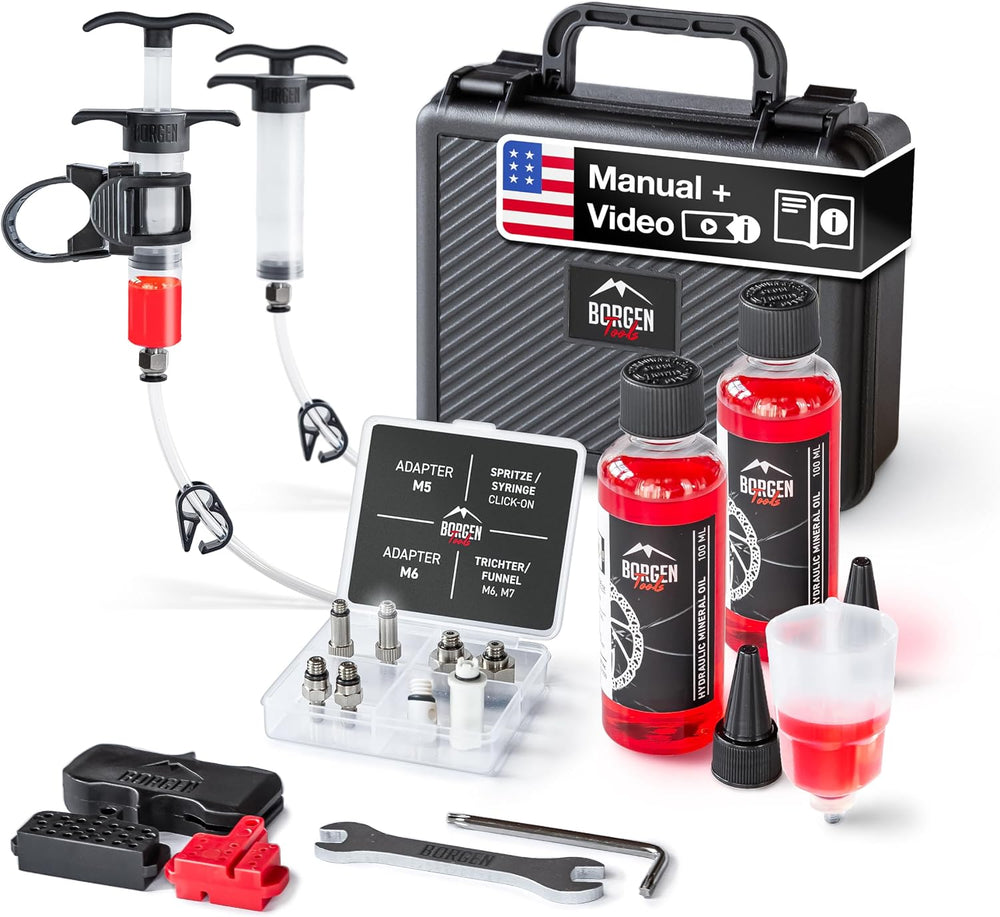 Borgen Brake Bleeding Kit PRO - for Shimano, Tektro & TRP Disc Brakes