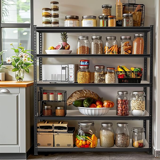 WORKPRO 4000LBS Storage Shelves, 5-Tier Metal Shelving Unit, Adjustable Garage
