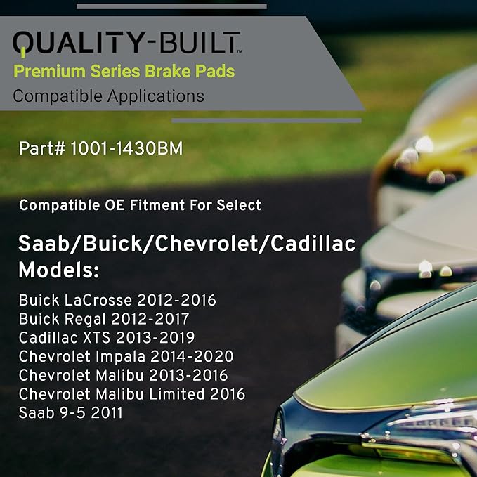 Premium Semi-Metallic Rear Brake Pads Compatible