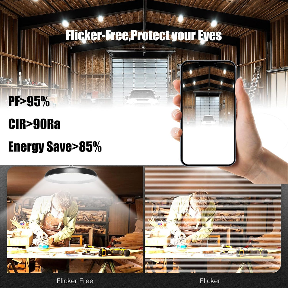 8Pack 200W UFO LED High Bay Light,30000lm 6000K Daylight 2000W Equivalent wit...