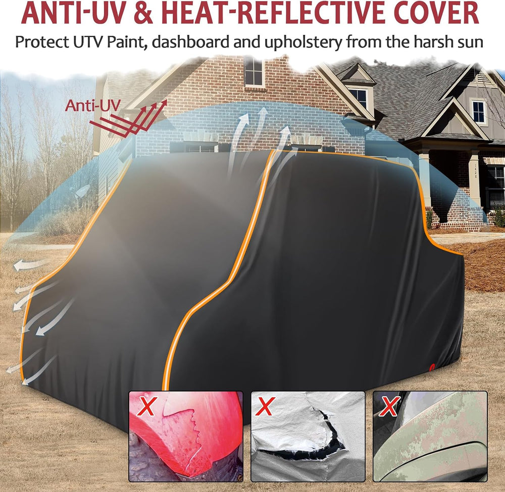 StarknightMT Heavy Duty UTV Cover 4 Seater,Waterproof 420D Oxford Cover for A...