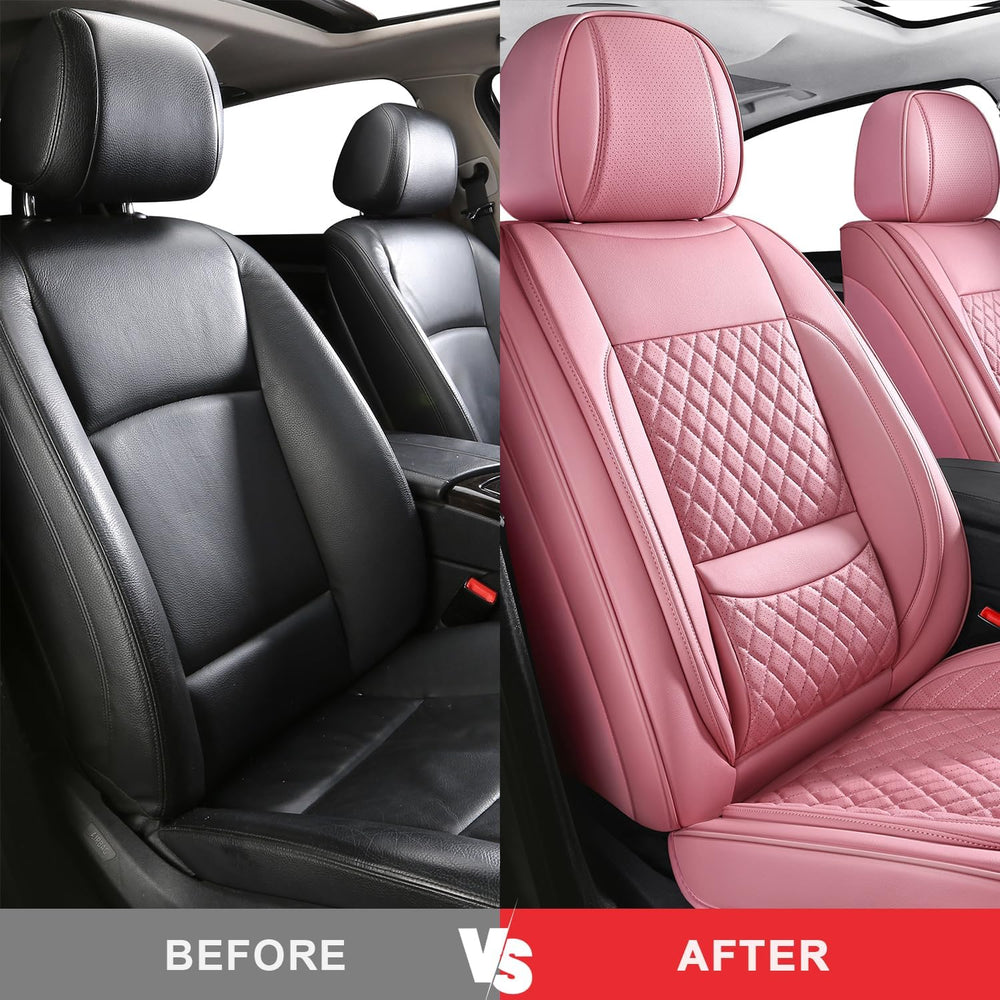 Front Seat Covers Full Coverage,Pink Seat Covers Universal Fit