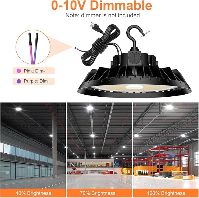 9Pack LED High Bay Lights, 240W UFO High Bay LED Shop Lights, 36000LM