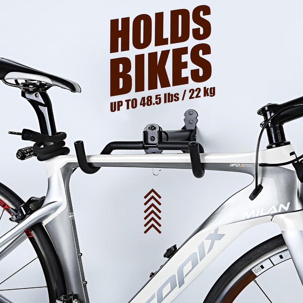 Gootus Bike Wall Mount Hanger - Horizontal Bicycle Indoor Storage Rack