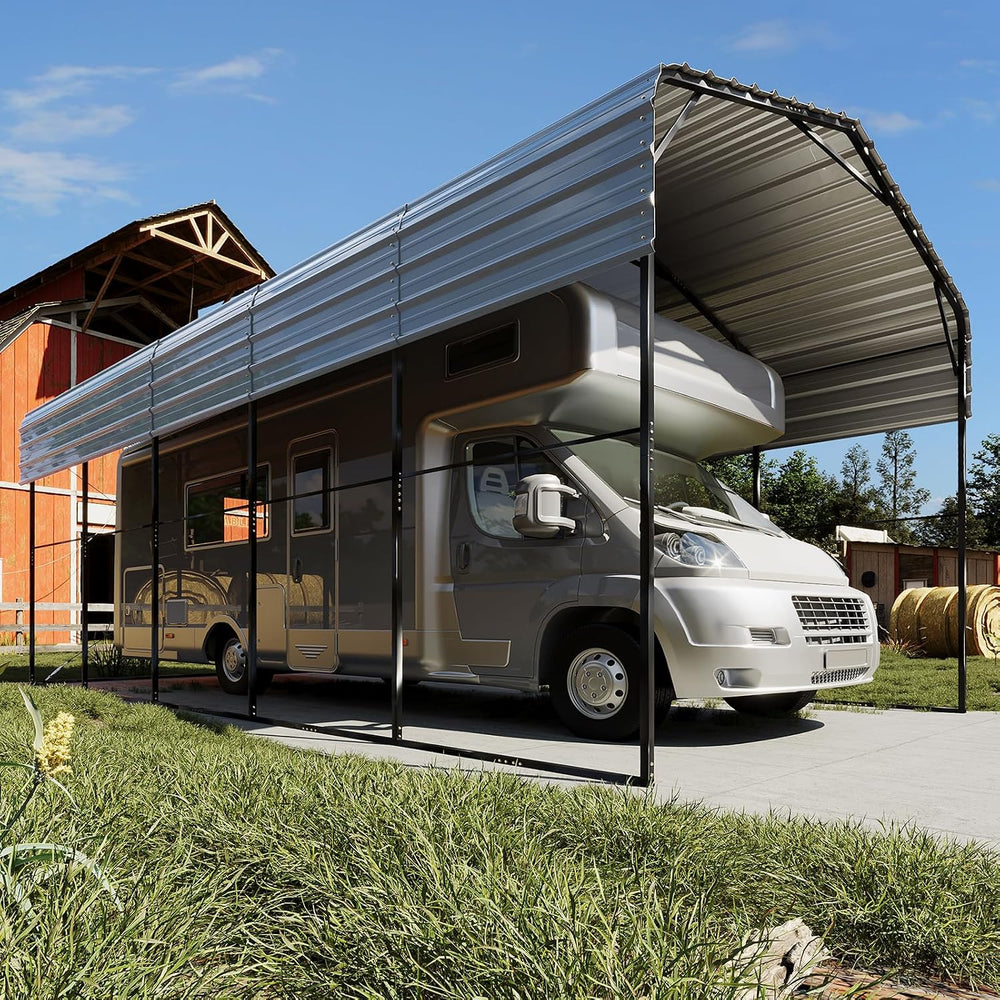 EROMMY 14x25x13 FT RV Metal Carport, Heavy Duty Galvanized Steel Roof Shelter...
