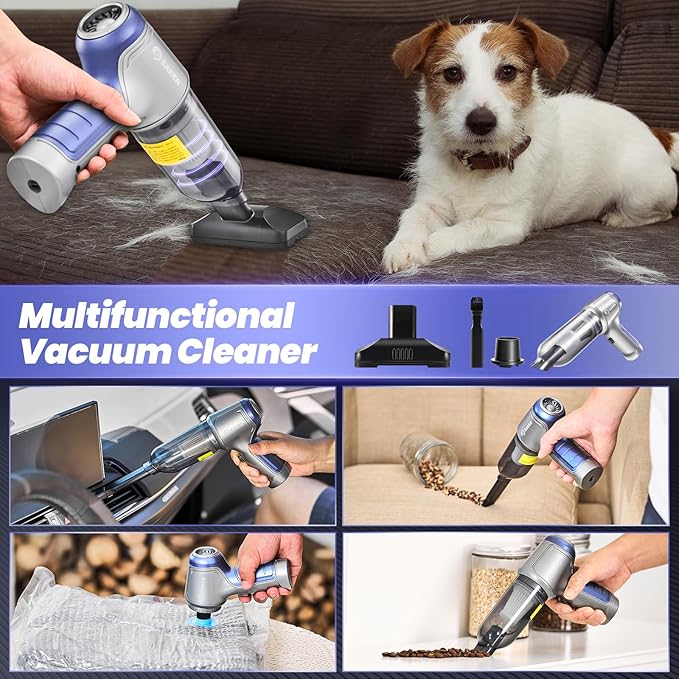 Saker Car Vacuum Portable Cordless 15000PA, 3 in 1 Handheld Vacuum